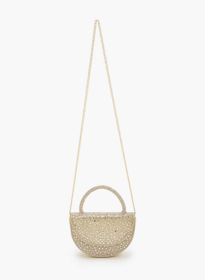 Flora Bella By Shoexpress Crystal Design Bag With Detachable Shoulder Strap Ramadan Collection - Image 2